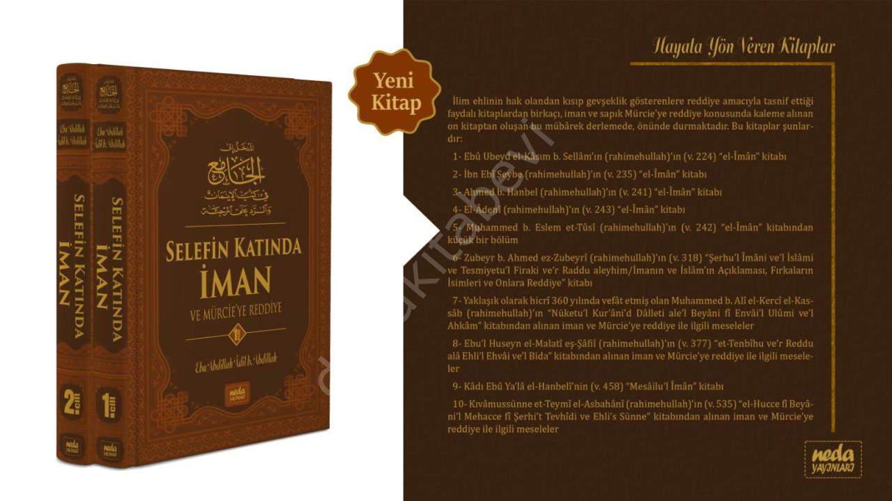 Selefin Katında İman ve Mürcie'ye Reddiye (2 Cilt Takım) (Ciltli)
