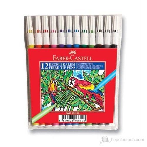 FABER-CASTELL Keçeli Kalem 12'Li Poşet