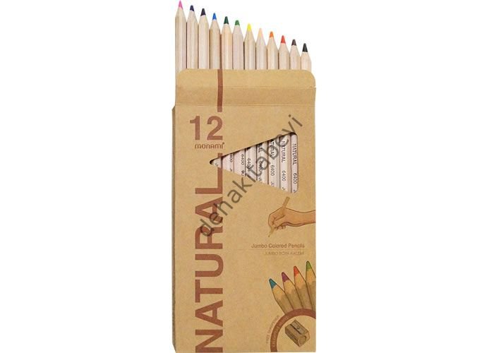 Monami Naturel Jumbo Kuru Boya 12 Renk