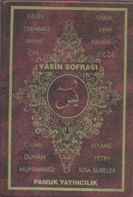 Fihristli Yasin Sofrası  (Yas-099) Pilastik Kapaklı (Cep Boy), Pamuk