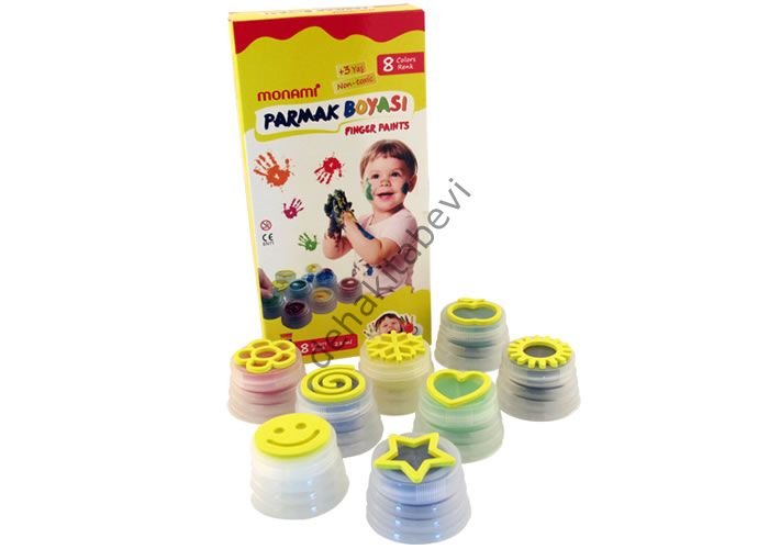 Monami Parmak Boyası 8 renk (kalıplı)