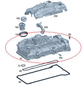 Vito W447 654 Motor Külbüratör Kapağı/Üst Kapak