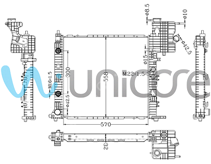 Vito W638 611 Motor Su Radyatörü Otomatik Klimalı