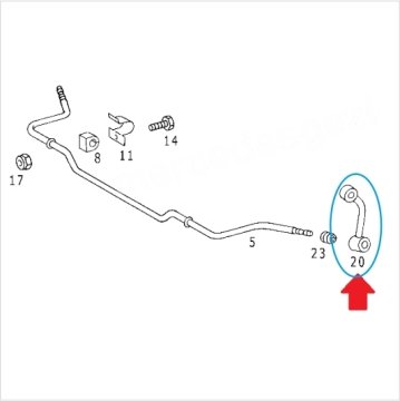 Sprinter W901/LT Volt Viraj Askı Demiri/Viraj Rotu/Sağ Stabılızer Z Rotu