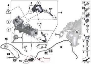 Bmw E39/E46/E53/E60/E70/E87/E90 M47/57 Motor Egr Valfi/Basınç Kontrol Valfi/Sensör