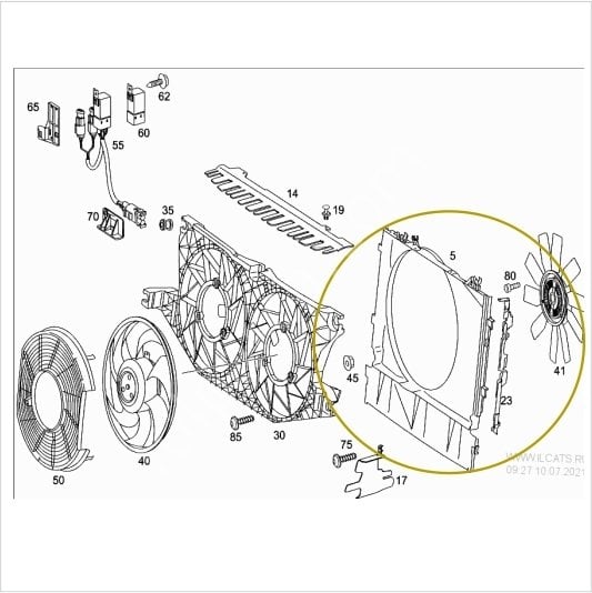 Vito W639/Viano 646 Motor Radyatör Fan Davlumbazı Arka
