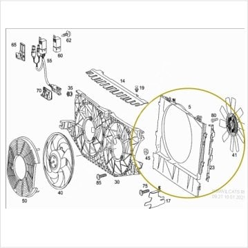 Vito W639/Viano 646 Motor Radyatör Fan Davlumbazı Arka