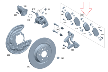 Mercedes A Glass W177/W277 Arka Balata