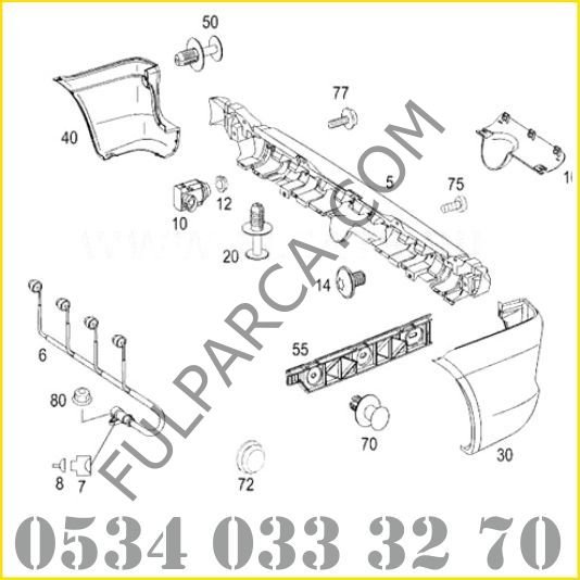 Vito W639/Viano Arka Orta Tampon Pts Li