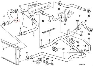 Bmw E39 M52 Motor Radyatör Alt Hortumu