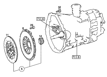 Sprinter W902/Vito W638 602 Motor Debriyaj Seti/Baskı Balata