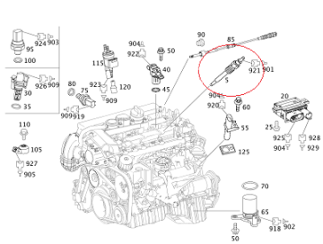 Mercedes W204/W211 646 Motor Kızdırma Bujisi/Isıtma Bujisi