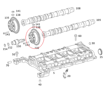 Mercedes W203/W204/W209/W211/W171 271 Motor Eksoz Eksantrik Ayar Dişlisi/Vanus Dişlisi