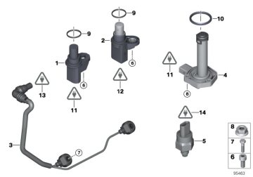Bmw E46/E39/E87/E90/E91/E60/E61/E63-E64/E65/E66/X3 E83/X5 E53 Eksantrik Devir Sensörü