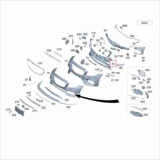 Mercedes W213 Ön Panel/Tampon Taşıyıcı