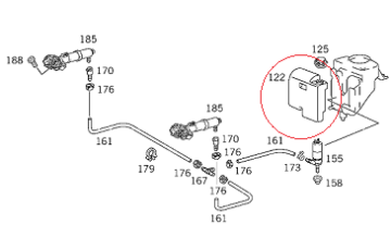 Mercedes W210 Silecek Su Deposu