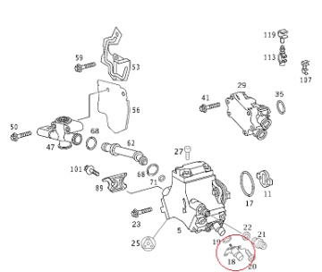 Vito W638 611 Motor Ventil