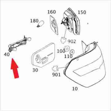 Mercedes E Glass W212 Arka Stop Duyu Dış Sağ