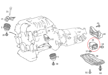 Mercedes Clk W208/W212/W221/W210/W204 271 Motor Şanzuman Kulağı/Şanzuman Takozu-Benzinli