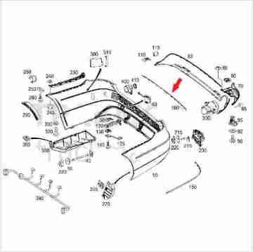 Mercedes E Glass W212 Arka Tampon Orta Nikelajı/Dekor Çıtası
