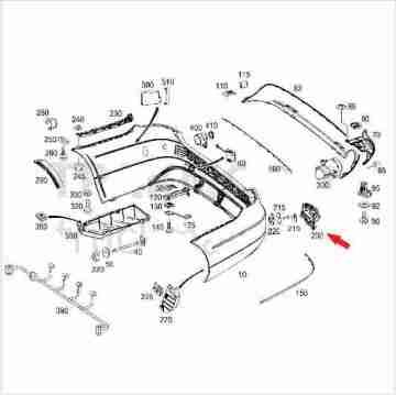 Mercedes E Glass W212 Arka Tampon Braketi/Taşıyıcı Sol