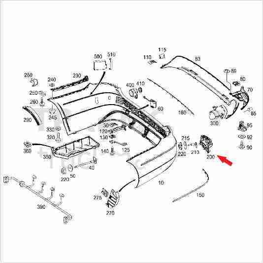 Mercedes E Glass W212 Arka Tampon Braketi/Taşıyıcı Sağ