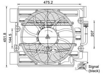 Bmw 5 Seri E39 M52/54 Motor 3 Fişli Klima Fanı/Klima Fan Motoru