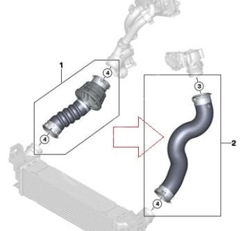 Bmw 5 Seri G30 5.20 B47 Motor Turbo Hortumu/Tubo Borusu