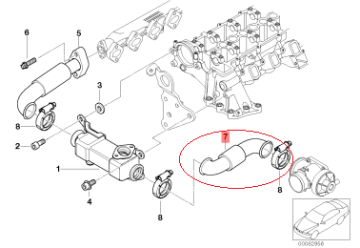 Bmw X5 E53 M47N/M57N Motor Egr Borusu
