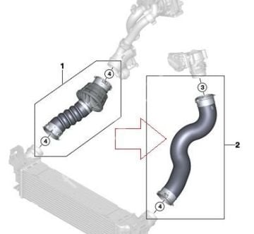 Bmw 5 Seri G30 5.20 B47 Motor Turbo Hortumu/Tubo Borusu