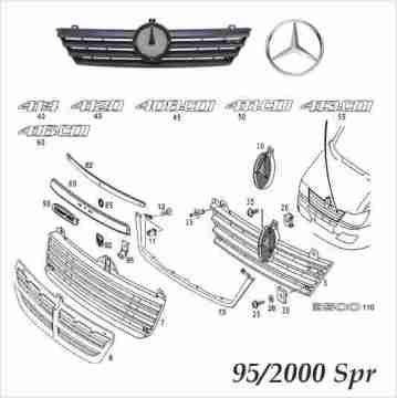 Sprinter W901/W902/W903/W904 Ön Panjur Yıldızlı/Amblem/Arma
