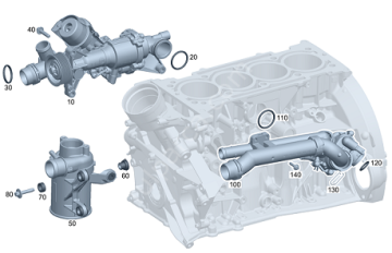 Mercedes W205 274 Motor Termostat
