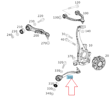 Mercedes W213/W205/W238/CLS W257 Alt Salıncak Ön SOL
