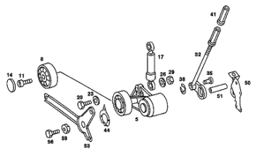 Mercedes W140/W129/W201/W126 M103 Motor Gergi Kütüğü/Kayış Gergi Rulmanı Kütüklü