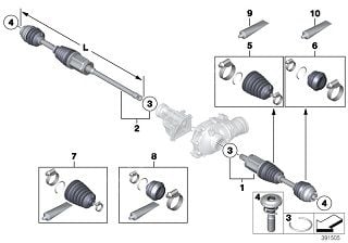 Bmw F20/F30/F32/F33/F34/F36 X DRIVE Ön Aks SAĞ