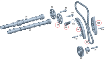 Sprinter/Vito W639 651 Motor Eksantirik Zincir Seti/Triger SetiYeni Model