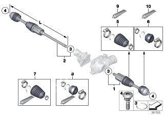 Bmw F20/F30/F32/F33/F34/F36 X DRIVE Ön Aks SOL