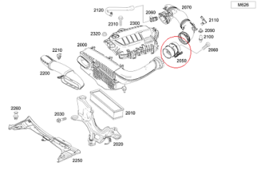 Mercedes W205 626 Motor Hava Akışmetre