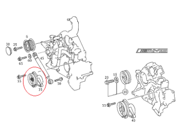 Mercedes ML 163/W163 112 Motor Kayır Gergi Kütüğü/Rulmanlı