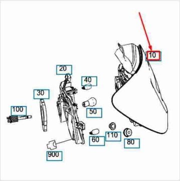 Mercedes W176 A180 Arka Stop Lambası/Ledli  SAĞ
