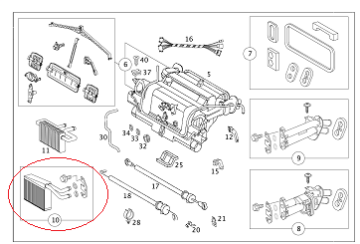 Sprinter 611 Motor Kalorifer Radyatörü/Kalorifer Peteği/Klimalı  170*222