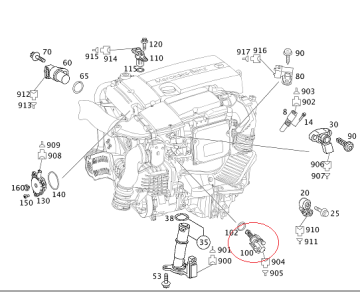 Sprinter W906/W203/W204/611/646/651/271 Motor Sıcaklık Sensörü/Hava Akışmetre Müşürü