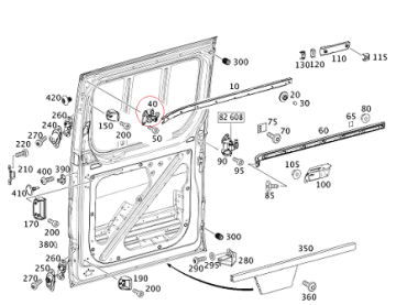 Sprinter W906/Grafter Sürgülü Kapı Üst Makara Komple/Kapı Sürgüsü SAĞ