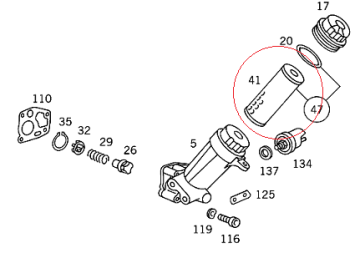 Mercedes W140 S320 104 Motor Yağ Flitresi