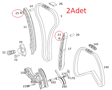 Mercedes W204/W212/W207  271/264/274 Motor Eksantrik Tapası/Eksantrik Gergi Tapası