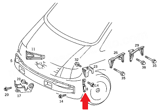 Vito W638 Ön Tampon Braketi Sağ