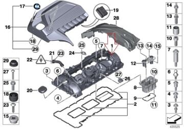 Bmw F10 N55 Motor Külbütör Kapağı/Üst Kapak/Contalı