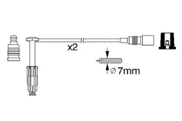 Mercedes W210/W202 111 Motor  Buji Kablo Seti 2 Lİ