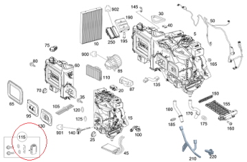 Vito W447 651 Motor Klima Valfi/Klima Ventili Ön Deki