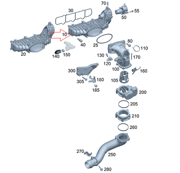 Sprinter W906/W447/Vito W639/Viano Yuro 5 651 Motor Emme Manifold